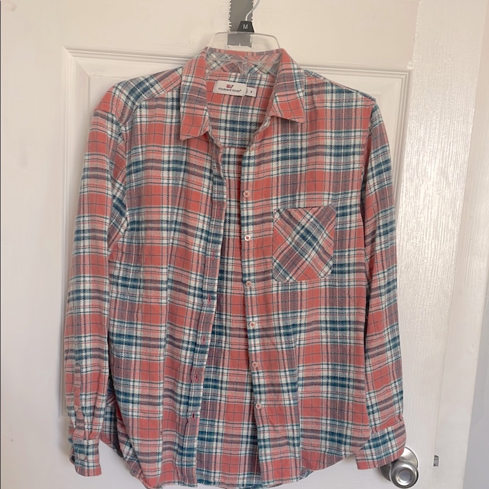 Vineyard Vines Womens Plaid Button Up Shirt, Size 6